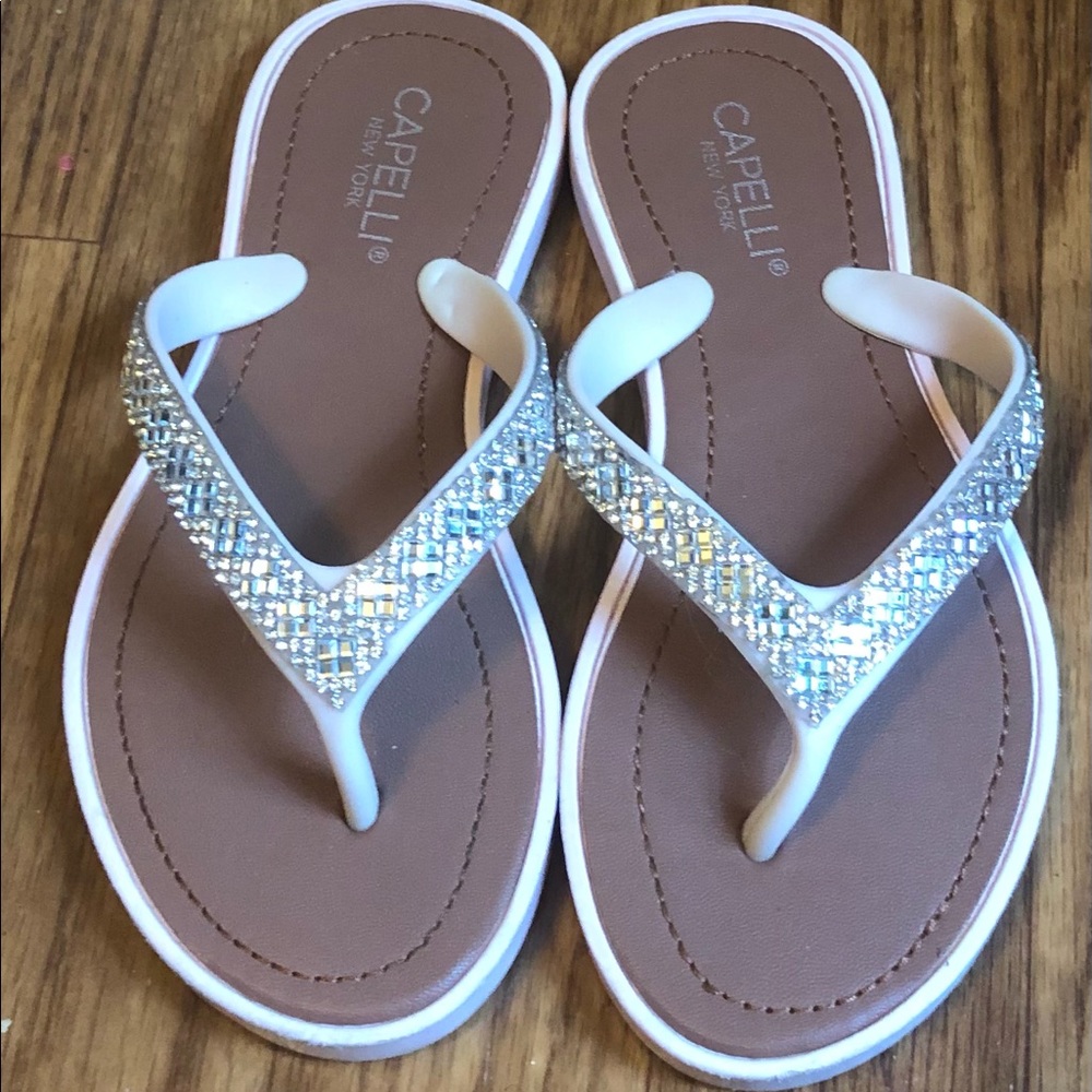 Girls Capelli Pink Flip Flop Sandals Size 11 1/2